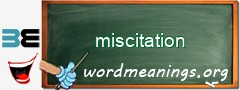 WordMeaning blackboard for miscitation